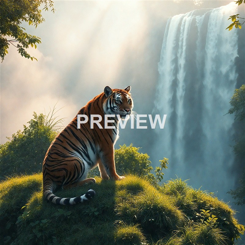 tiger-sitting-on-a-green-hill-in-front-of-a-waterfall (7)_250319165902_Filename Text 2_03881_Filename Text 3_result